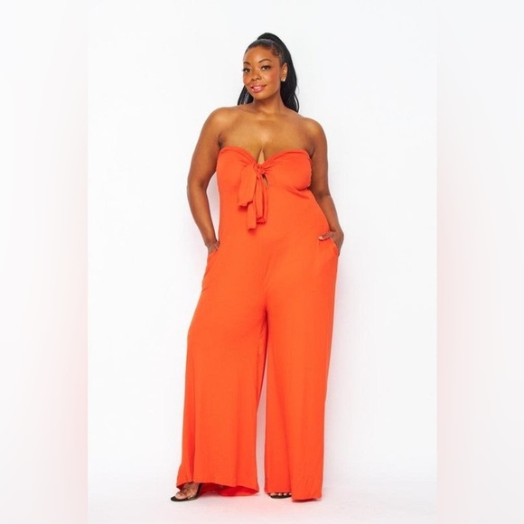 Orange Crush Jumpsuit- Plus Size (LAST ONE) - Picture 4 of 4